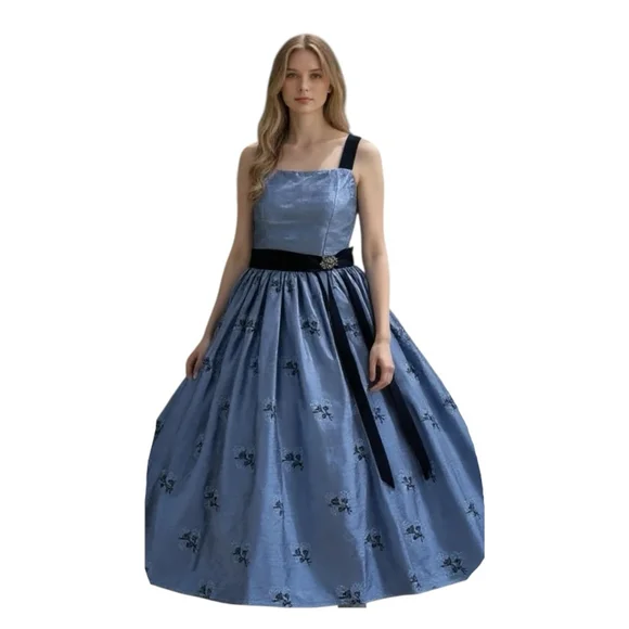 blue dress business casual Faviana